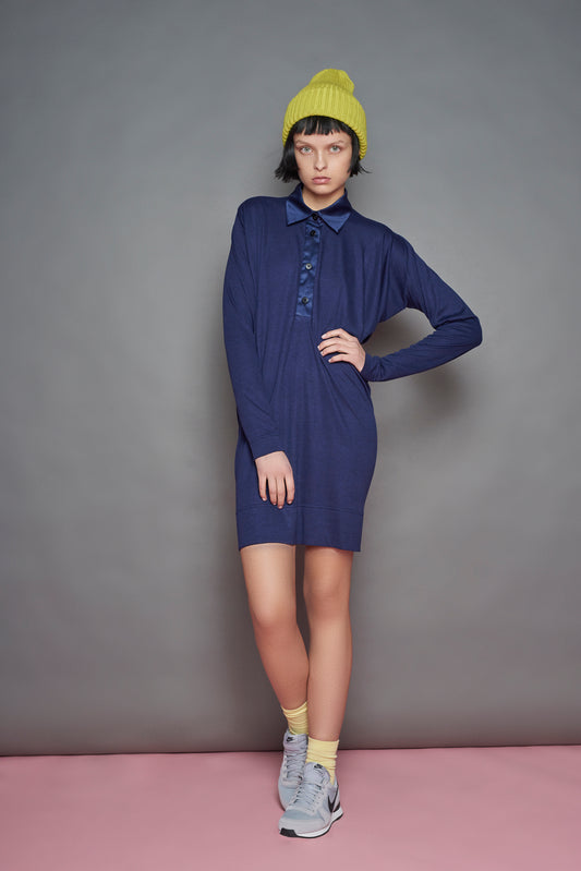 PRUDENCE POLO DRESS BLUE