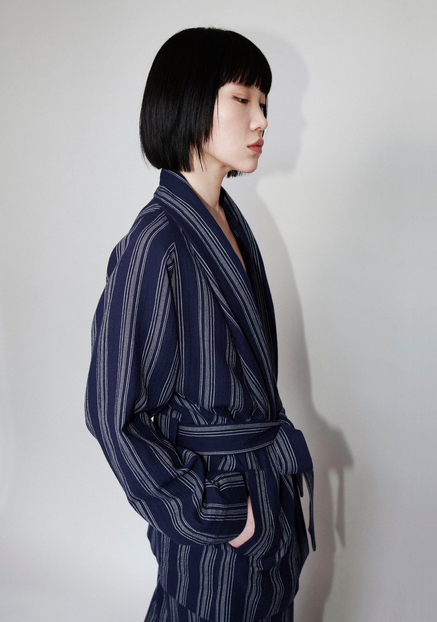 CHŌWA JACKET DARK BLUE / STRIPED
